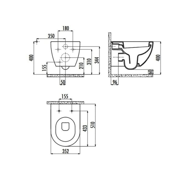 Λεκάνη Κρεμαστή Free Cappucino Matt